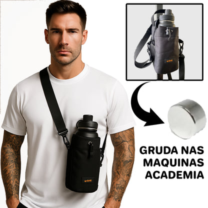 Bag Magnética Para Academia Com Suporte de Garrafa
